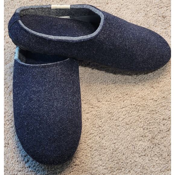 Gumbies Outback Slippers Navy Gray Felt Indoor Lounge Shoes Unisex EUC M11/W12 main image 4